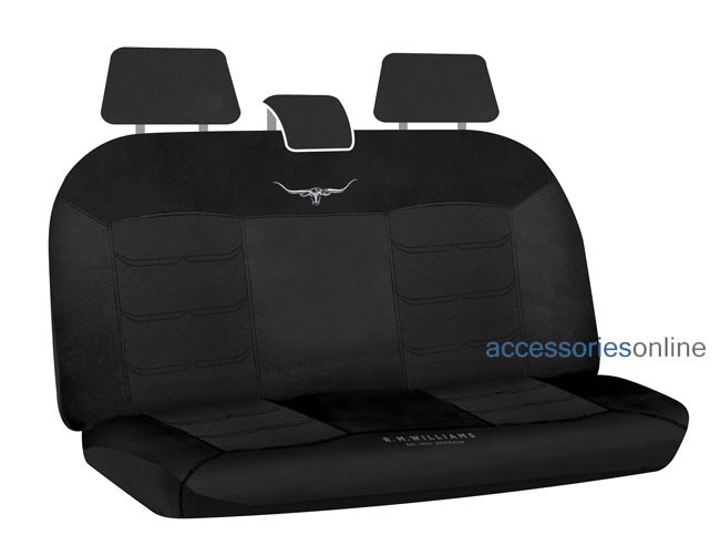 RM WILLIAMS MESH Rear car seat covers BLACK *FREE SHIPPING