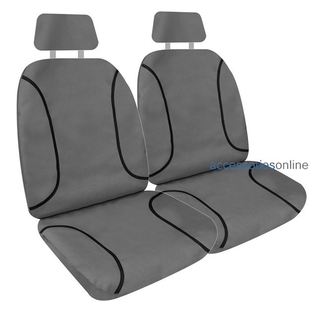 KAKADU POLY CANVAS Front car seat covers CHARCOAL *Free Shipping