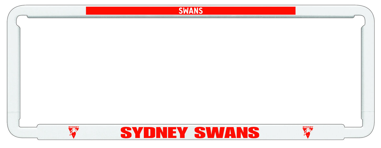 AFL SYDNEY SWANS number plate frame