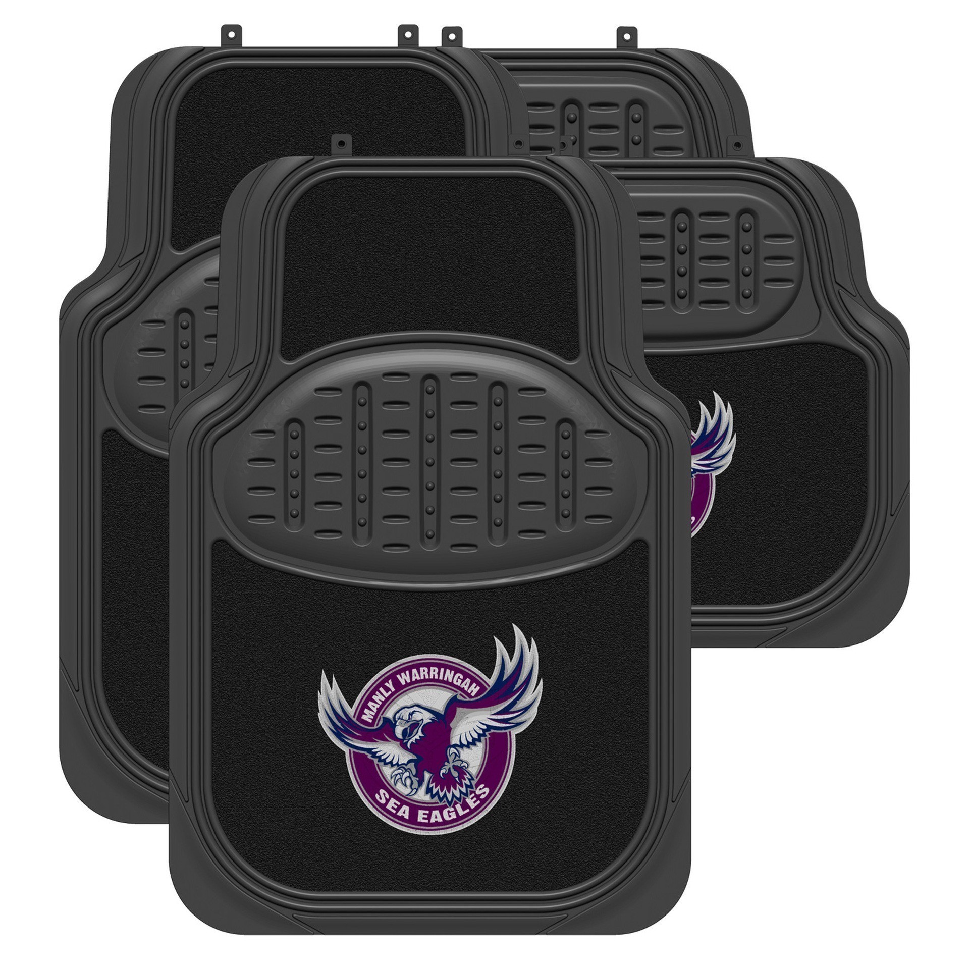NRL MANLY SEA EAGLES car floor mats - SET OF 4 *FREE SHIPPING*