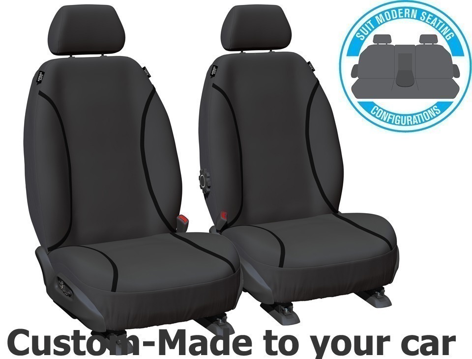 KAKADU POLY CANVAS (14oz) in CHARCOAL seat covers CUSTOM MADE to your car. Front or Rear