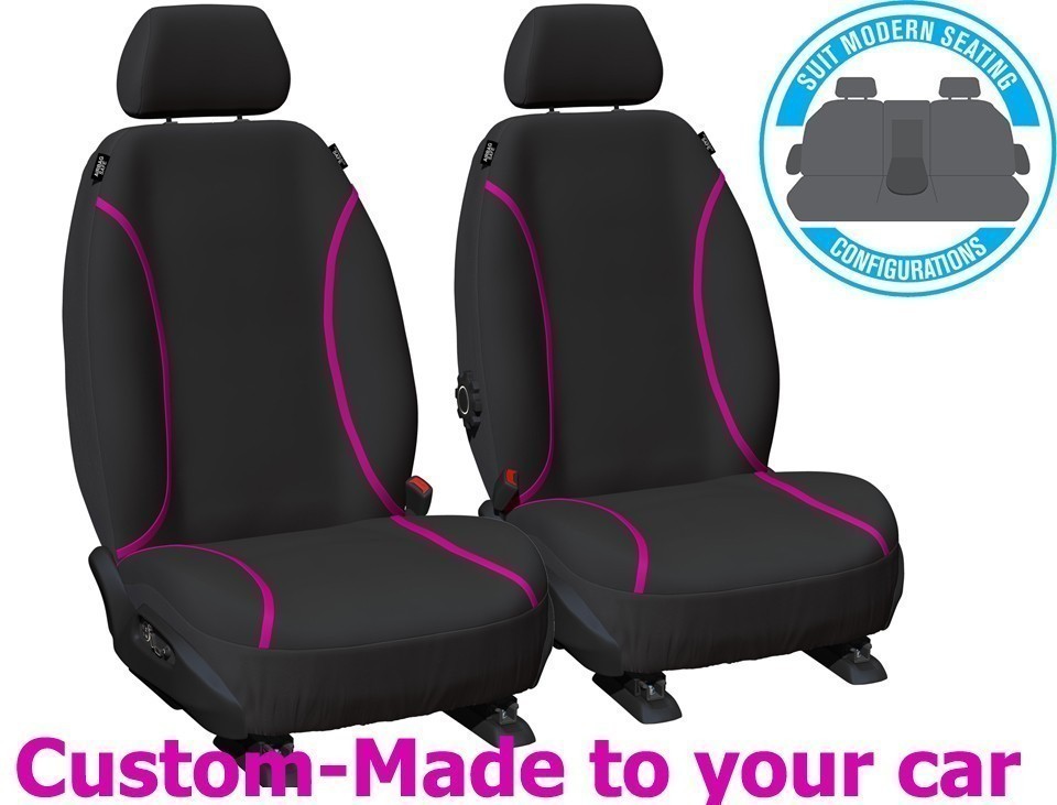 KAKADU POLY CANVAS (14oz) with PINK seat covers CUSTOM MADE to your car. Front or Rear