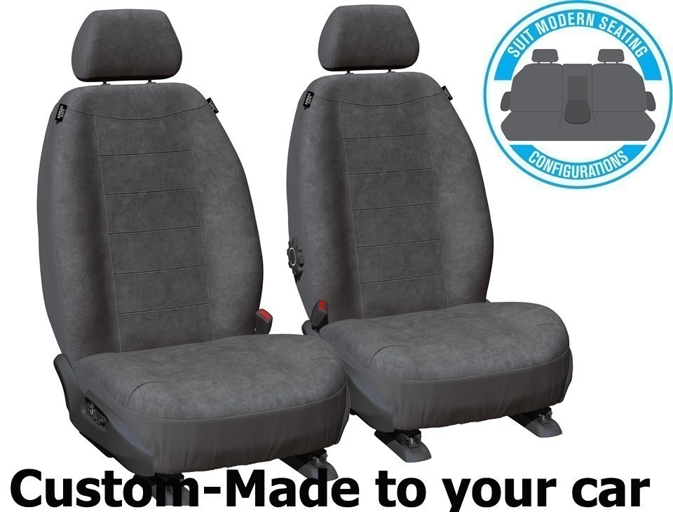 PLATINUM VELOUR car seat covers GREY Size CUSTOM MADE *Free Shipping