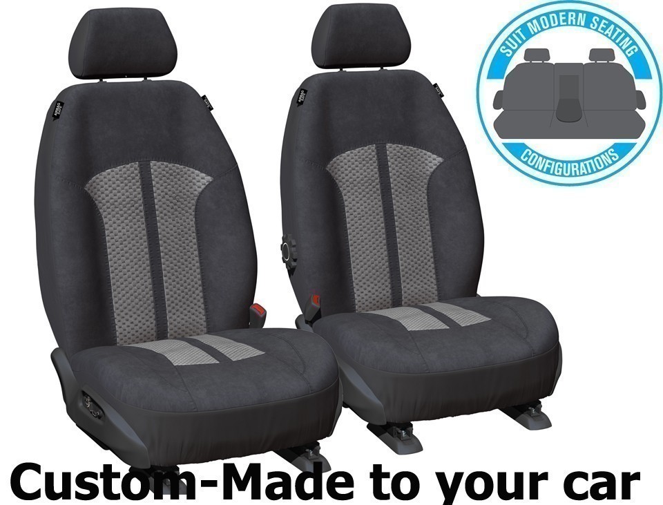 SUPREME VELOUR car seat covers GREY Size CUSTOM MADE *Free Shipping