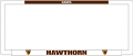 AFL HAWTHORN HAWKS number plate frame