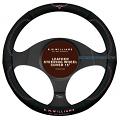 RM WILLIAMS Leather Steering Wheel Cover Black and Pink suits 37cm - 38cm wheels