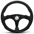 14" POLY Black Spokes, Octane sports steering wheel by SAAS