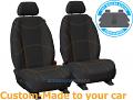 Getaway NEOPRENE car seat covers BLACK with ORANGE STITCH, *Custom Made