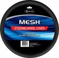 MESH Steering Wheel Cover Black suits 37cm - 38cm wheels